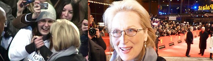 Red Carpet, Berlinale, před udělováním čestného Medvěda. Podpis jsem sice neulovila, ale cílem bylo MS hlavně vidět a to se povedlo :))