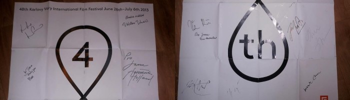 Podpisy Paola Sorrentina, Marka Ebena, Bradyho Coberta, Václava Vorlíčka, Evy Zaoralové, Agnieszky Holland, F. Murray Abrahama, Olivera Stonea a dalších